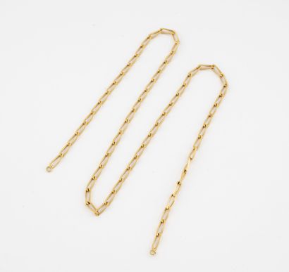 Yellow gold (750) necklace with horse chain....