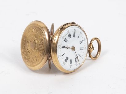 Yellow gold (750) collar watch.

Back cover...