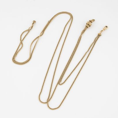 Yellow gold (750) chain with a palm tree...