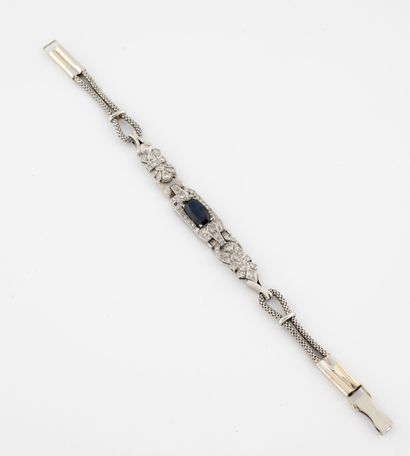 
Articulated watch bracelet in platinum (850)...
