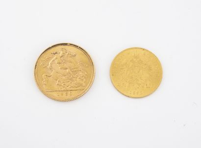 Angleterre
A gold sovereign, George V, 1930....