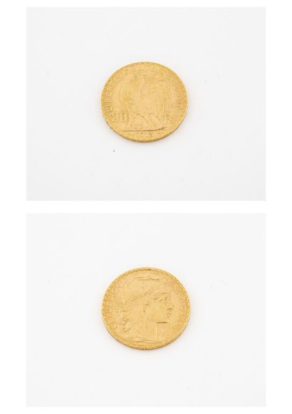 France
20 francs gold coin, IIIrd republic,...