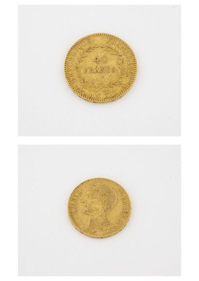 France

40 francs gold. Bonaparte, First...