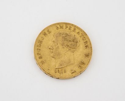 ITALIE
40 lire gold Napoleon Imperator bareheaded....