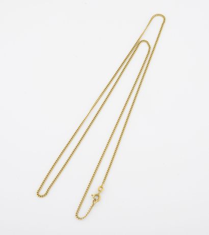 Long neck chain in yellow gold (750) with...