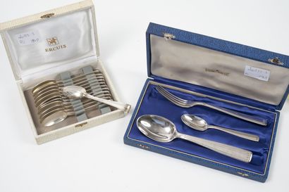 Series of twelve silver coffee spoons (11x900...