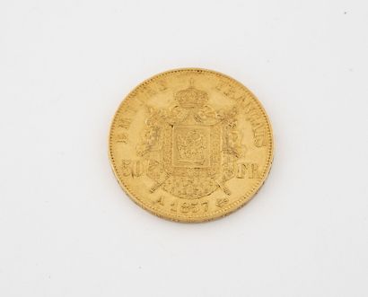 France
50 francs gold. Napoleon III, naked...