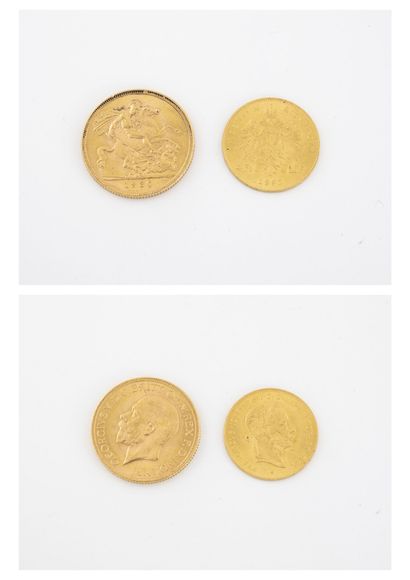 Angleterre
A gold sovereign, George V, 1930....