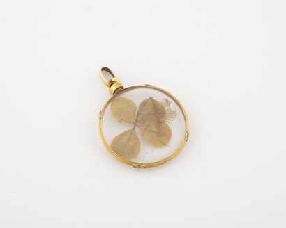 Four-leaf clover pendant, yellow gold (750)...