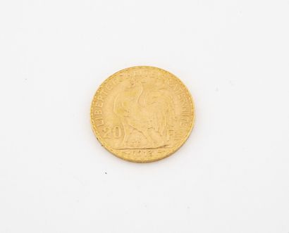 France
20 francs gold coin, IIIrd republic,...