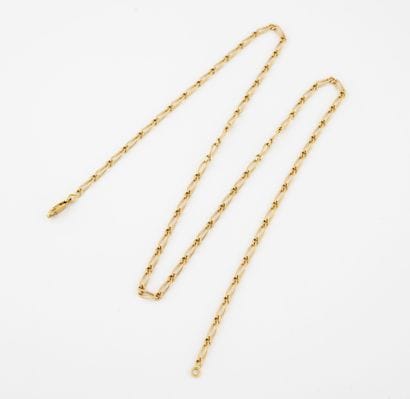 Yellow gold (750) necklace with horse chain....