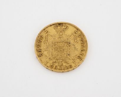 ITALIE
40 lire gold Napoleon Imperator bareheaded....