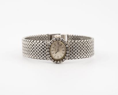 EVIANA
Ladies' wristwatch in white gold (750).

Oval...