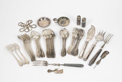 Silver lot (950):

- Four forks and two table...