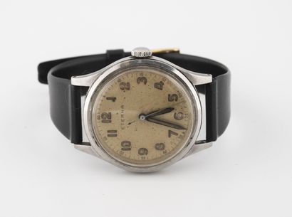 ETERNA
Men's wrist watch. 

Round steel case....