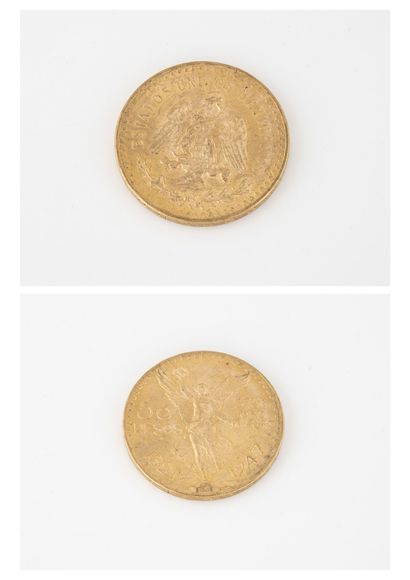 MEXIQUE
Pièce de 50 pesos, 1821-1947. 

Poids...