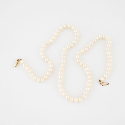 Collier de perles de culture blanches choker....
