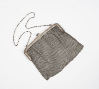 Sac en maille en argent (min. 800) avec une...