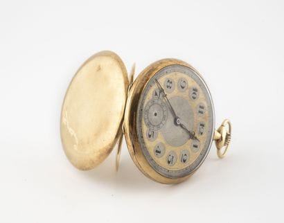 Yellow gold (750) pocket watch.

Back cover...