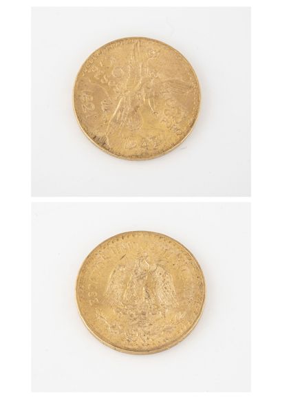 MEXIQUE
Pièce de 50 pesos, 1821-1947. 

Poids...