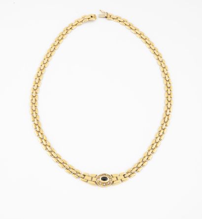 Yellow gold (750) necklace with articulated...