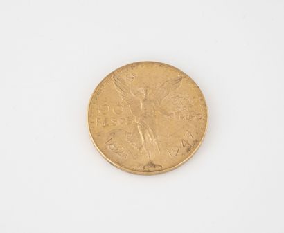 MEXIQUE
Pièce de 50 pesos, 1821-1947. 

Poids...