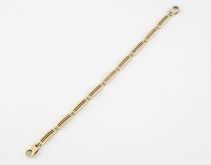 Yellow and white gold (750) bracelet with...