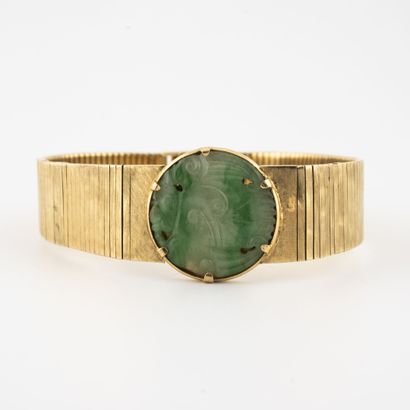Yellow gold (750) articulated bracelet with...