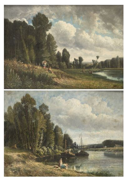 ECOLE FRANCAISE DU XIXème siècle
Washerwomen...
