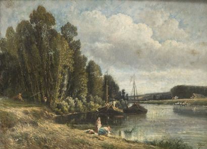 ECOLE FRANCAISE DU XIXème siècle
Washerwomen...
