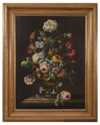 Ecole du XXème siècle
Bouquet of roses, volubilis,...