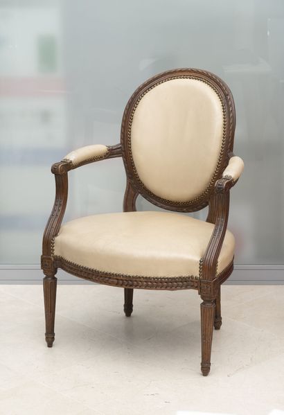 France, fin du XVIIIème siècle
Paire de fauteuils...