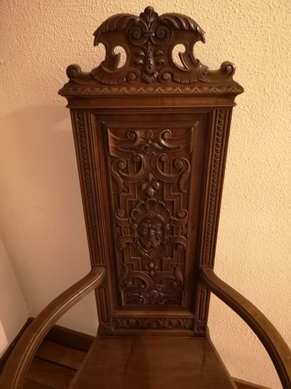 FRANCE, Vers 1880-1900.
Paire de fauteuils...