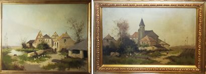 Charles André REYNE (1873-1917)

Two oil...