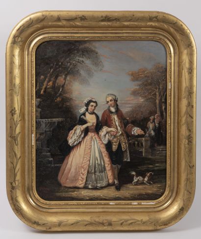 Ecole de la seconde moitié du XIXème siècle
Couple...