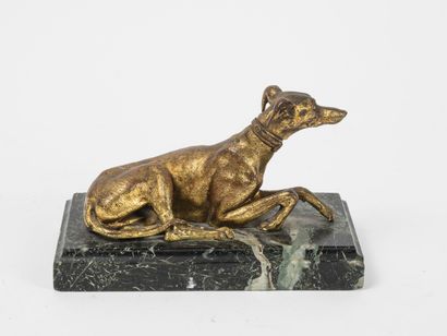 G. CARNARI
A lying greyhound forming a paperweight.

Proof...