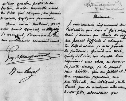MAUPASSANT (Guy de)
. Lettre autographe signée...