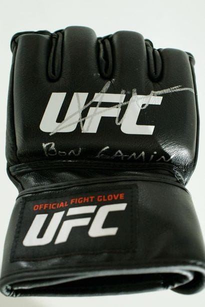 Cyril Gane
A pair of MMA gloves worn and...