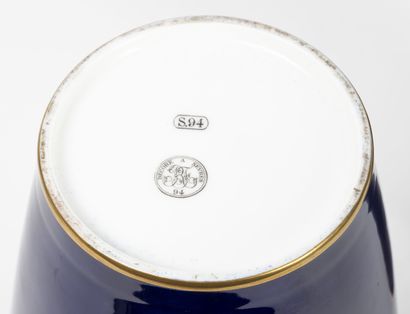 SEVRES, 1894
Pair of blue porcelain baluster...