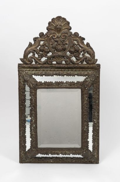 Style Hollandais, fin du XIXème siècle. 
Miroir...