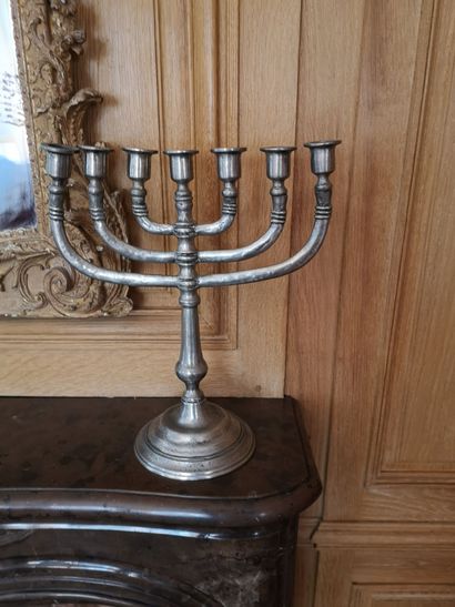 JUDAICA, XXème siècle
Pewter Hannukah on...