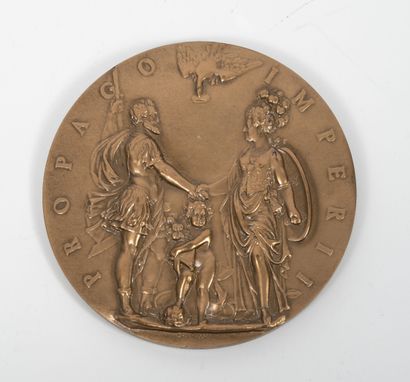 Médaille en bronze commémorant le mariage...