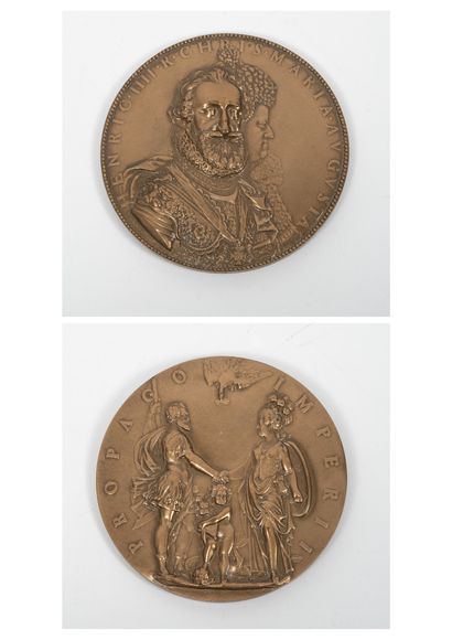 Médaille en bronze commémorant le mariage...