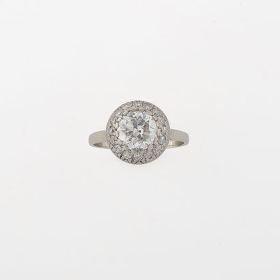 Daisy ring in white gold (750), set with...