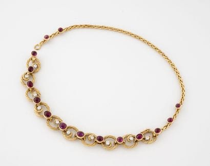 Yellow gold (750) necklace convertible into...