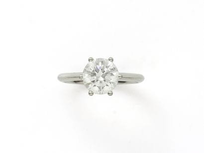 BUCHERER 1888
Platinum (850) solitaire ring...