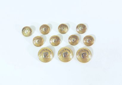 PIERRE CARDIN
Set of golden buttons with...