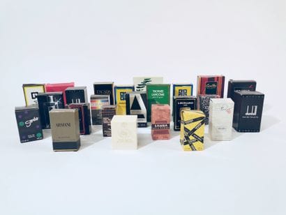 Set of eau de toilette and perfume bottles...