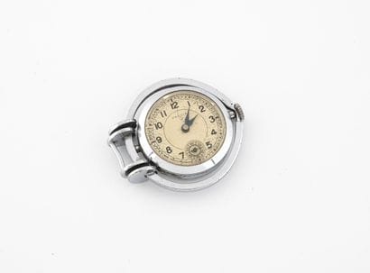 PRECIA
Modernist collar watch in silver plated...