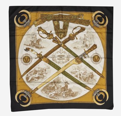 HERMES Paris
Square in printed silk twill...